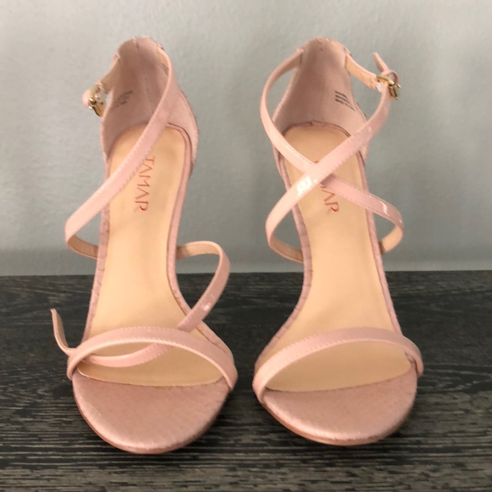 BNIB Tamar Pink Snakeskin High Heel sandals